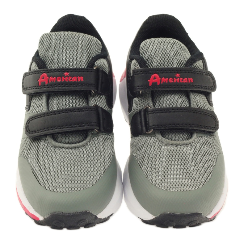 American Club Zapatillas deportivas American ADI para niños 16687 gris negro rojo 3