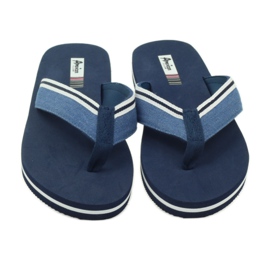 American Club Chanclas de espuma de mujer americana azul marino 3