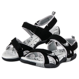 Hasby Sandalias mujer velcros negro 2