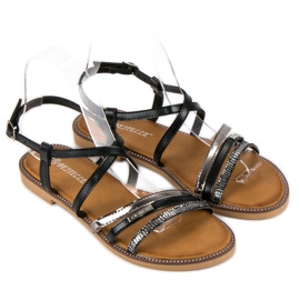 Bestelle Sandalias negras abrochadas con hebilla negro 1