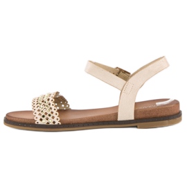 Licean Elegantes sandalias beige 3