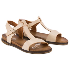 Licean Sandalias hebilla beige 1