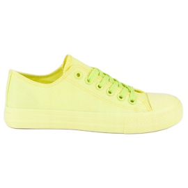 SHELOVET Zapatillas amarillas en la unión amarillo 4