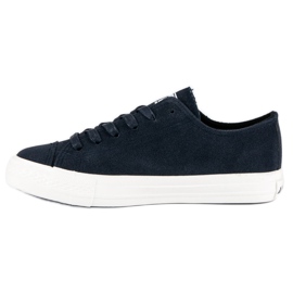Andy Z Zapatillas de ante con cordones azul 3