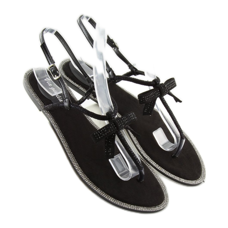 Negro Sandalias para mujer chanclas 17715 Negro 2