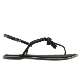 Negro Sandalias para mujer chanclas 17715 Negro 4