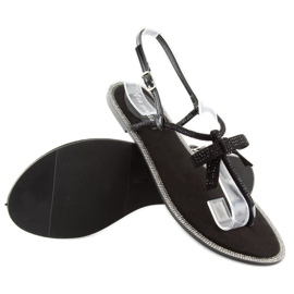 Negro Sandalias para mujer chanclas 17715 Negro 5