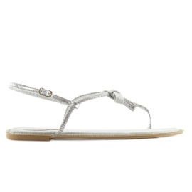 Sandalias grises para mujer chanclas 17715 Grigio 4