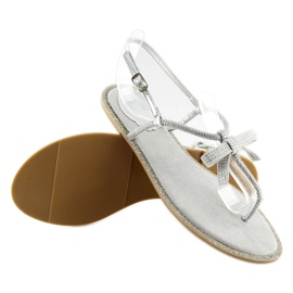 Sandalias grises para mujer chanclas 17715 Grigio 5