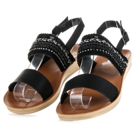 Beauty Girl'S Sandalias negras con abalorios negro 3