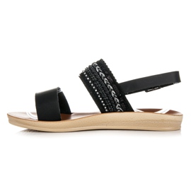 Beauty Girl'S Sandalias negras con abalorios negro 2