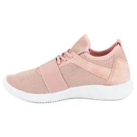 Deportivas rosa sin cordones 1