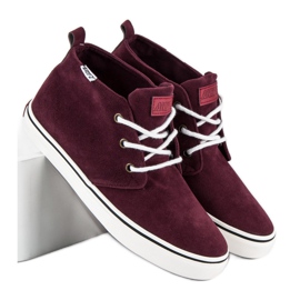 Andy Z Zapatillas tobilleras de ante rojo 3