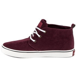 Andy Z Zapatillas tobilleras de ante rojo 1