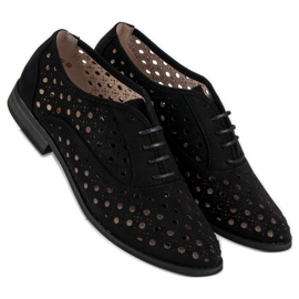 Corina Zapatos calados con ribete. negro 3
