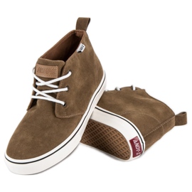 Andy Z Zapatillas tobilleras de ante marrón 2