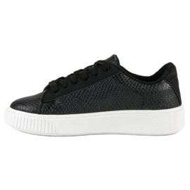 Zapatillas negras con estampado de serpiente negro 4