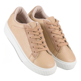 Deportivas marrones con estampado de serpiente marrón 2