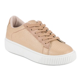 Deportivas marrones con estampado de serpiente marrón 3