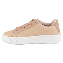 Deportivas marrones con estampado de serpiente marrón 4