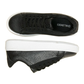 Zapatillas negras con estampado de serpiente negro 6