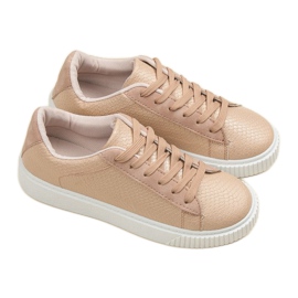 Deportivas marrones con estampado de serpiente marrón 6