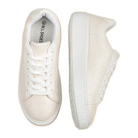 Zapatillas blancas con estampado de serpiente blanco 6