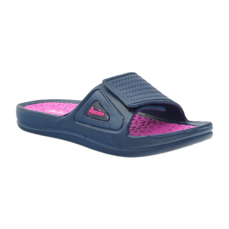 American Club Zapatillas de agua azul marino americanas rosa 2