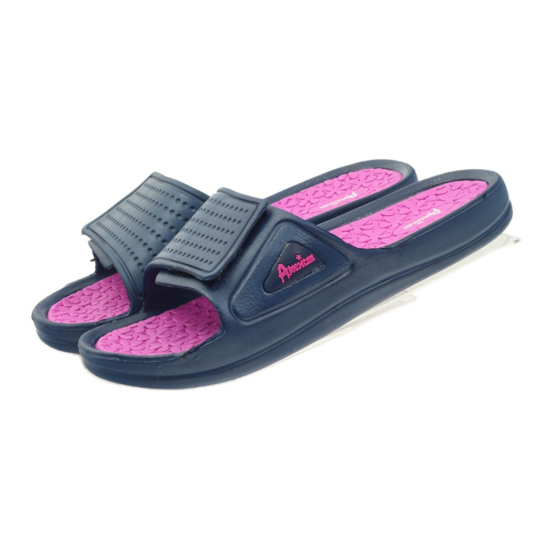 American Club Zapatillas de agua azul marino americanas rosa 5