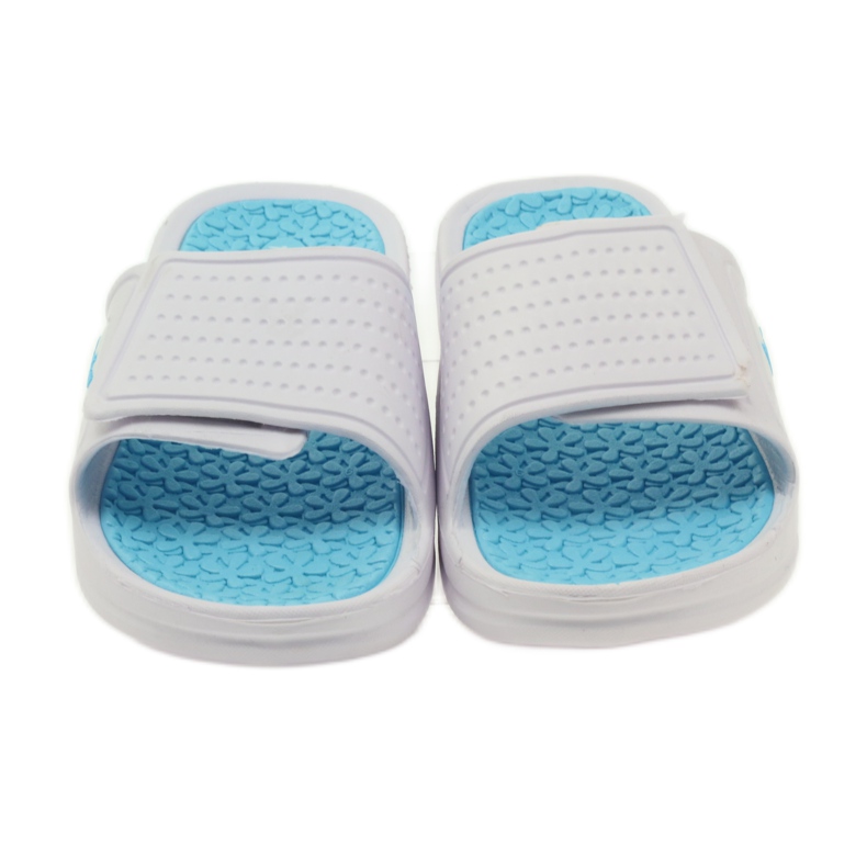 American Club zapatillas de piscina de mujer americanas blanco azul 3