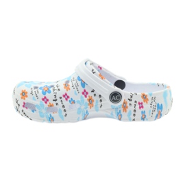 American Club Pantuflas infantiles cocodrilos americanos blanco azul naranja rosa 2