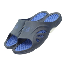 American Club Chanclas de piscina de espuma para hombre americano azul marino 4 American Club Chanclas de piscina de espuma para hombre americano azul marino 4