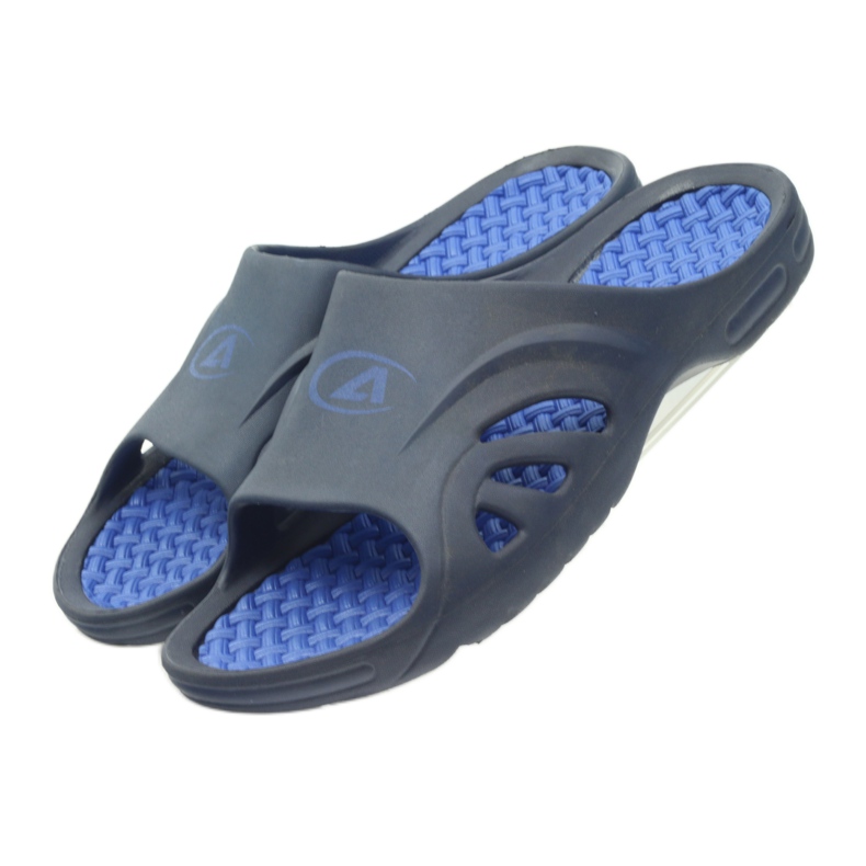 American Club Chanclas de piscina de espuma para hombre americano azul marino 4 American Club Chanclas de piscina de espuma para hombre americano azul marino 4
