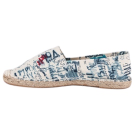 McKey alpargatas con estilo blanco azul azul marino 1