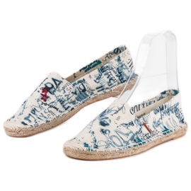 McKey alpargatas con estilo blanco azul azul marino 2