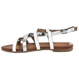 Sandalias blancas vinceza blanco gris 2