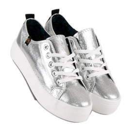 Vinceza zapatillas mckeylor plateadas gris 4