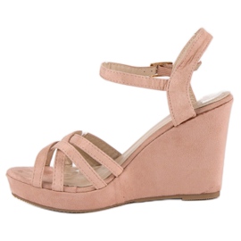 Seastar Sandalias cuña ante rosado 2