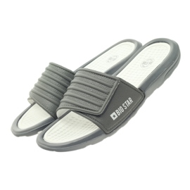 Chanclas Big Star perfiladas con velcro gris 4