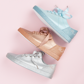 L&H Zapatillas atadas con una cinta rosado 5