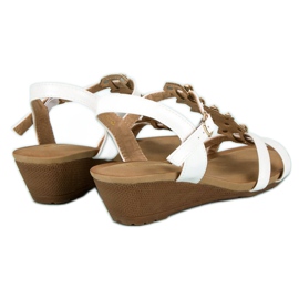Sandalias cuña blancas blanco 1