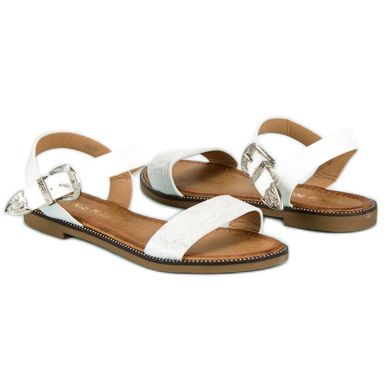 Nio Nio Cómodas sandalias planas blanco 1 Nio Nio Cómodas sandalias planas blanco 1