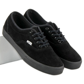 Andy Z Zapatillas con cordones para hombre negro 4
