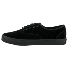 Andy Z Zapatillas con cordones para hombre negro 2