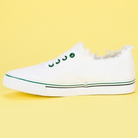 L&H Zapatillas deportivas atadas a la moda blanco 4