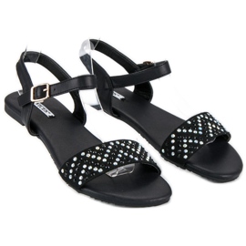Vices Elegantes sandalias planas vicios negro 5
