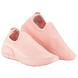 Calzado deportivo calado sin cordones rosado 2