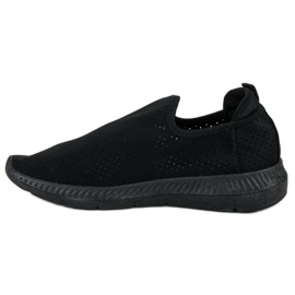 Calzado deportivo calado sin cordones negro 3
