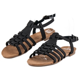 Cómodas sandalias de verano negro 2