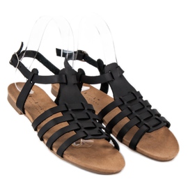 Cómodas sandalias de verano negro 1